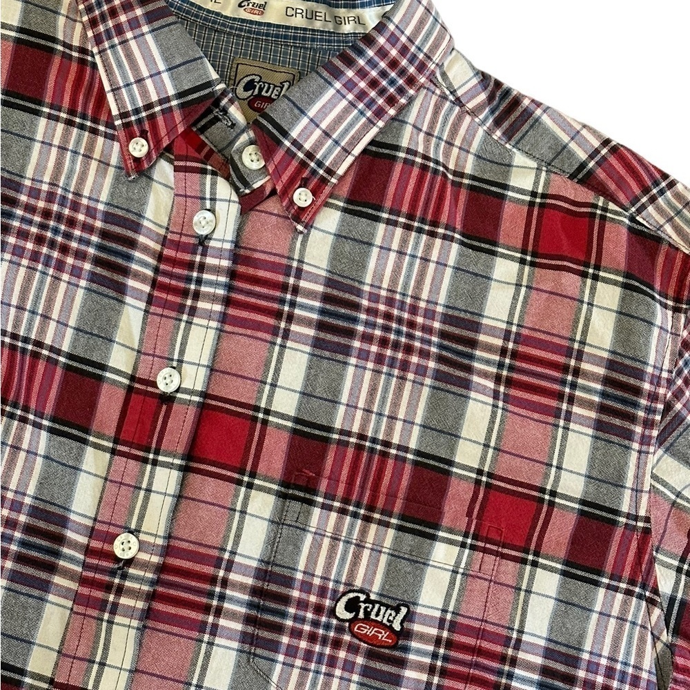 Cruel Girl Women’s Red/Grey Plaid Button Up Western Shirt Size XL​​​​​​​ - Picture 4 of 7